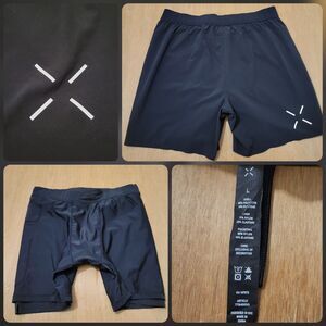 Ten Thousand Men's Performance L Interval Training Shorts Lined Black 7" Inseam